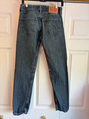 Levis 508 Jeans Mens 29 x 32 (inseam measures 29.5" ) Straight Blue 100% Cotton.